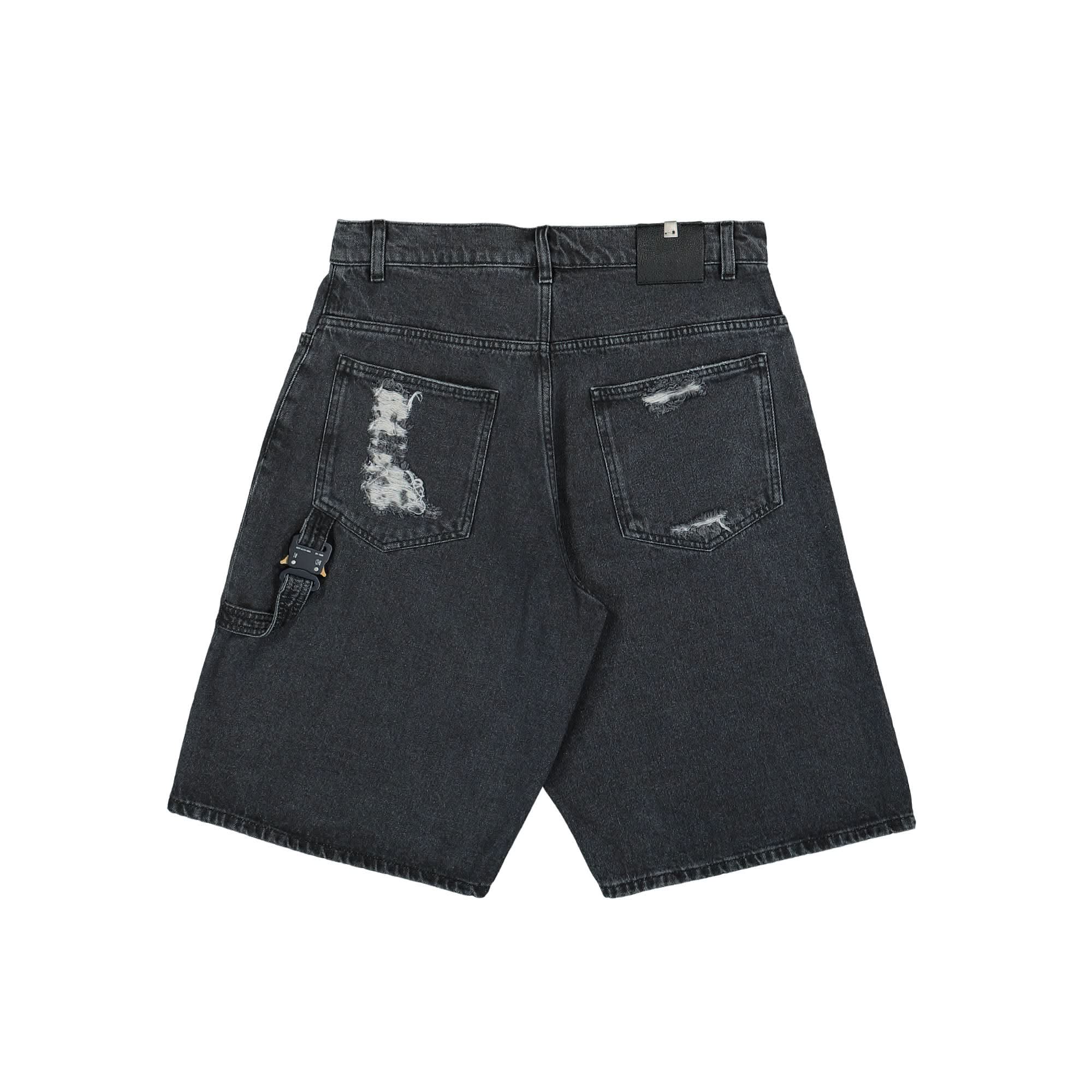 Distressed Carpenter Shorts With Buckle - Image 2