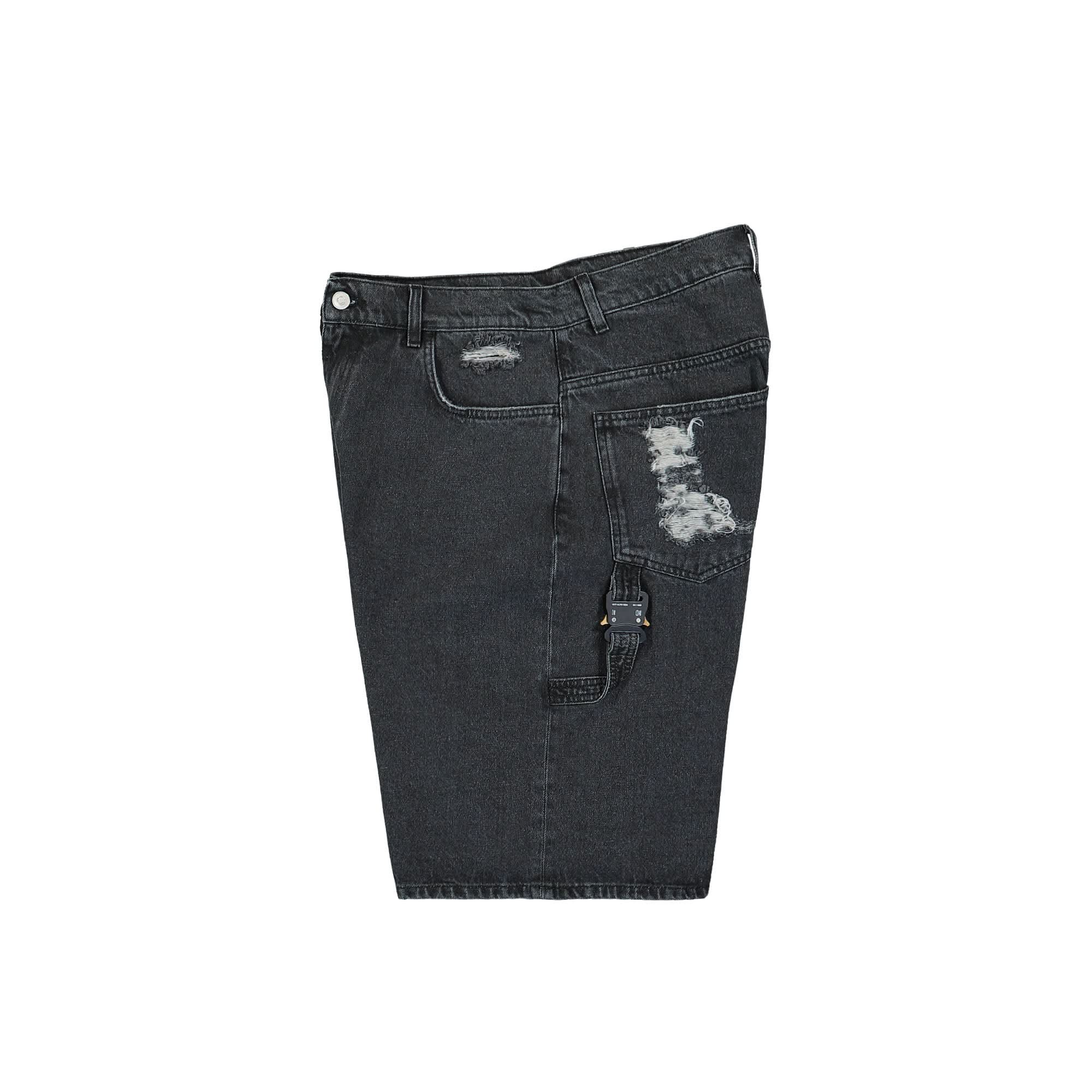 Distressed Carpenter Shorts With Buckle - Image 3