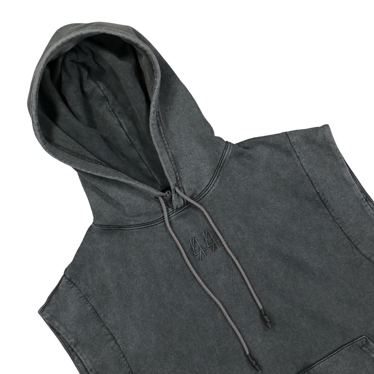 44 Dyed Sleeveless Hoodie - Image 3