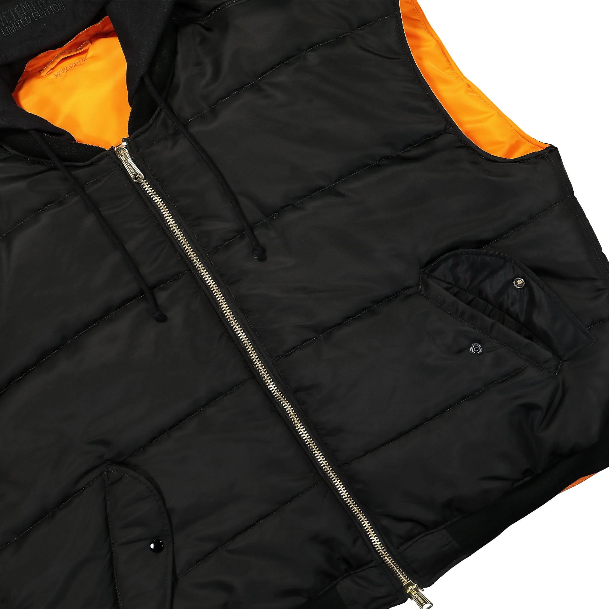Logo Bomber Reversible Vest with a Hood - Image 5