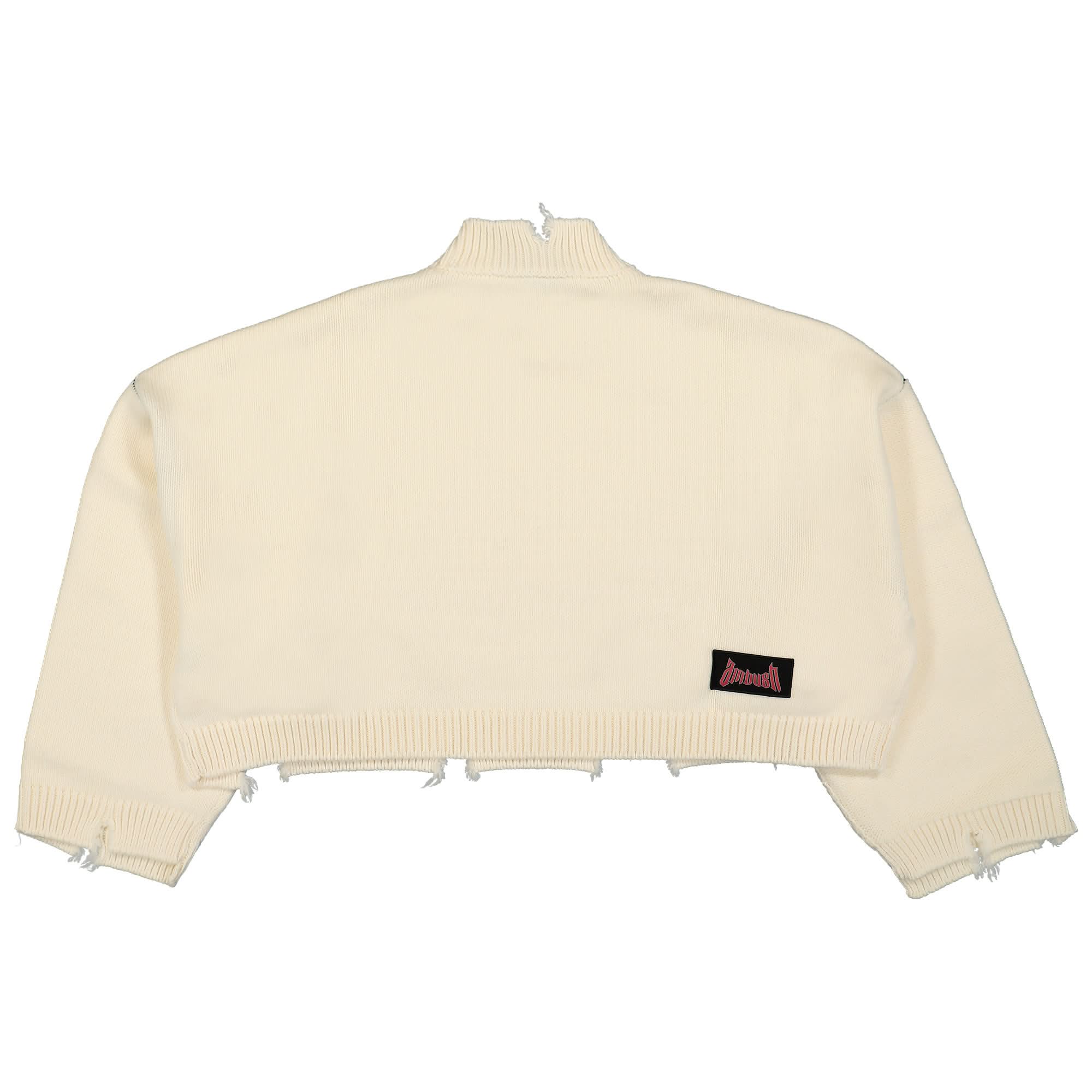 Felted Knit Cropped Mockneck - Image 2