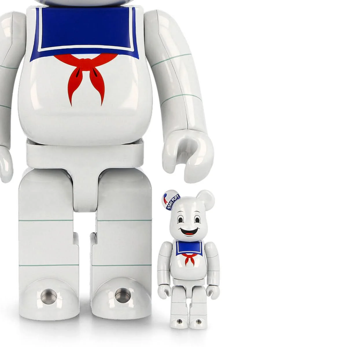 Medicom Be@rbrick Stay Puft Marshmallow Man White Chrome Version 400% + 100% - Image 5