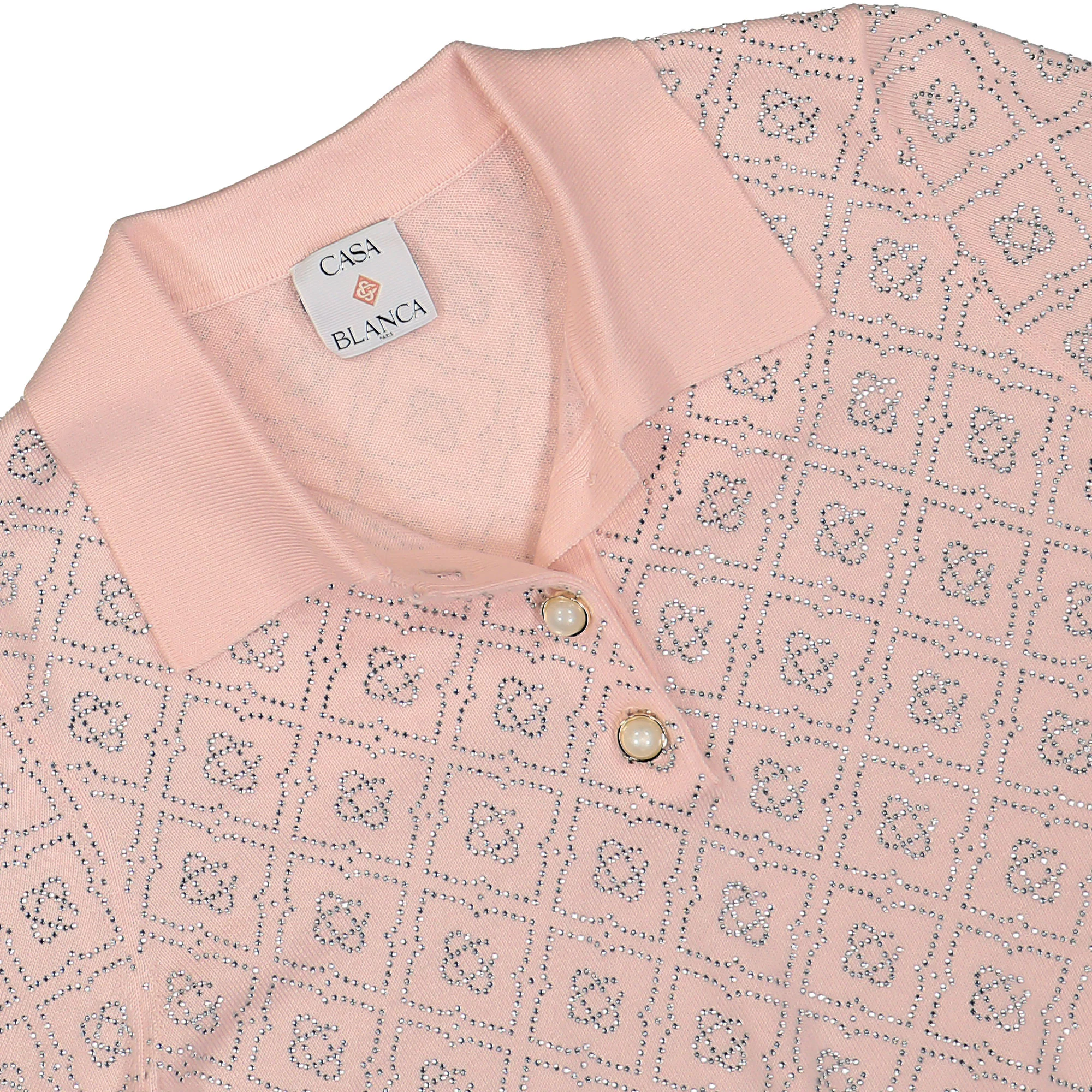 Crystal Monogram Knit Polo Shirt - Image 3