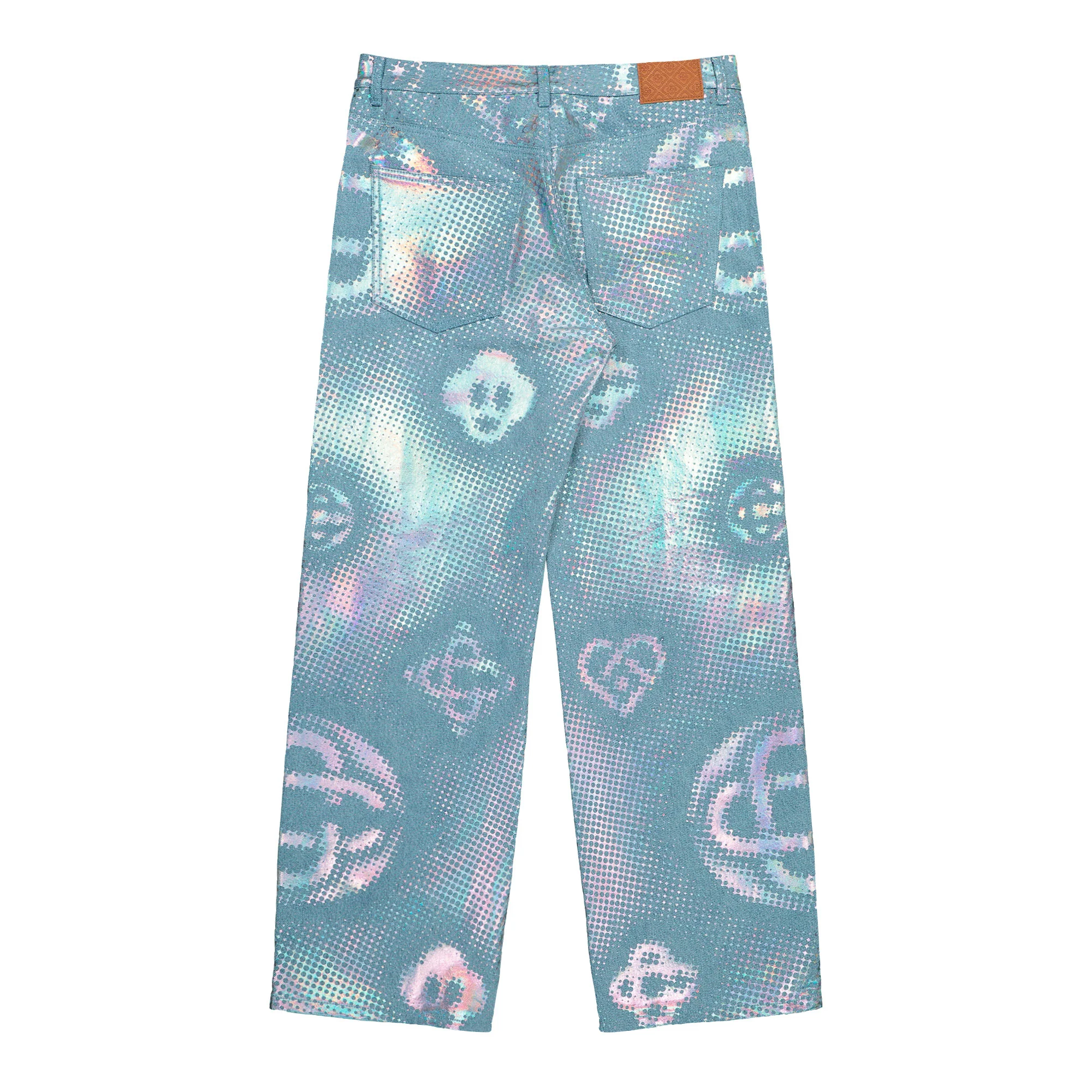 Pearlescent Monogram Baggy Jeans - Image 2