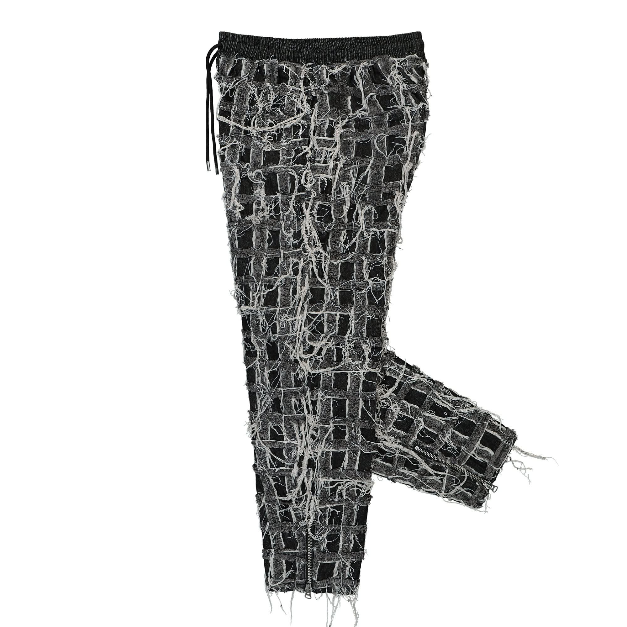 Denim Patchwork Track Pants - Image 3