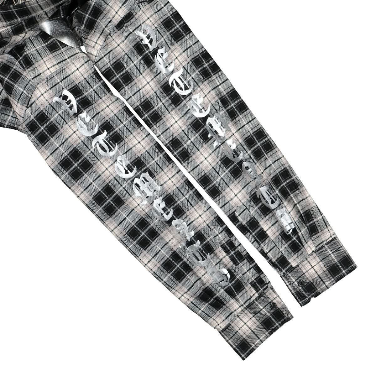 Double Anarchy Logo Flannel Shirt - Image 4