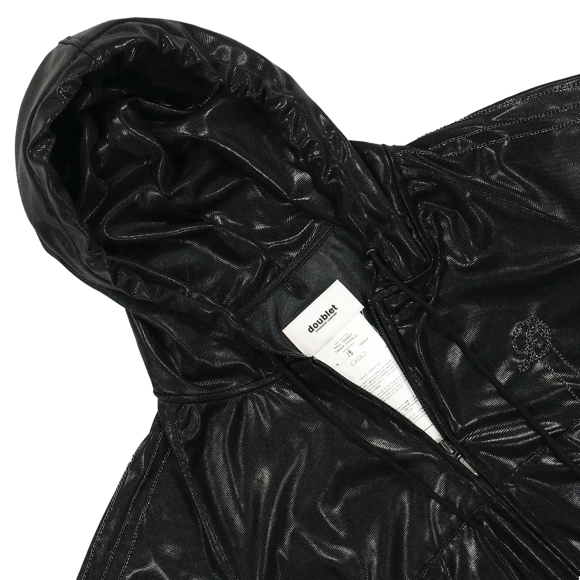 Foil Jersey Track Hoodie - Image 3