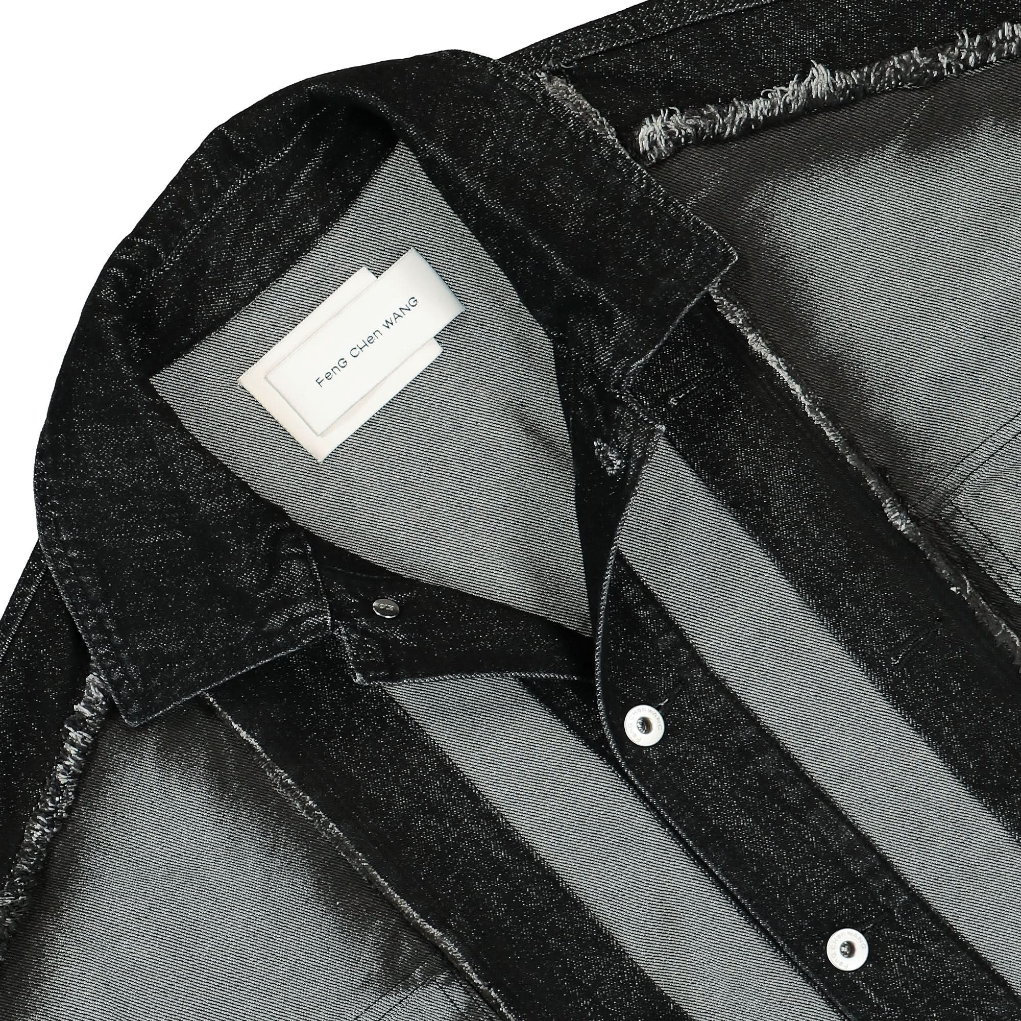 Raw Edge Patchwork Denim Jacket - Image 3