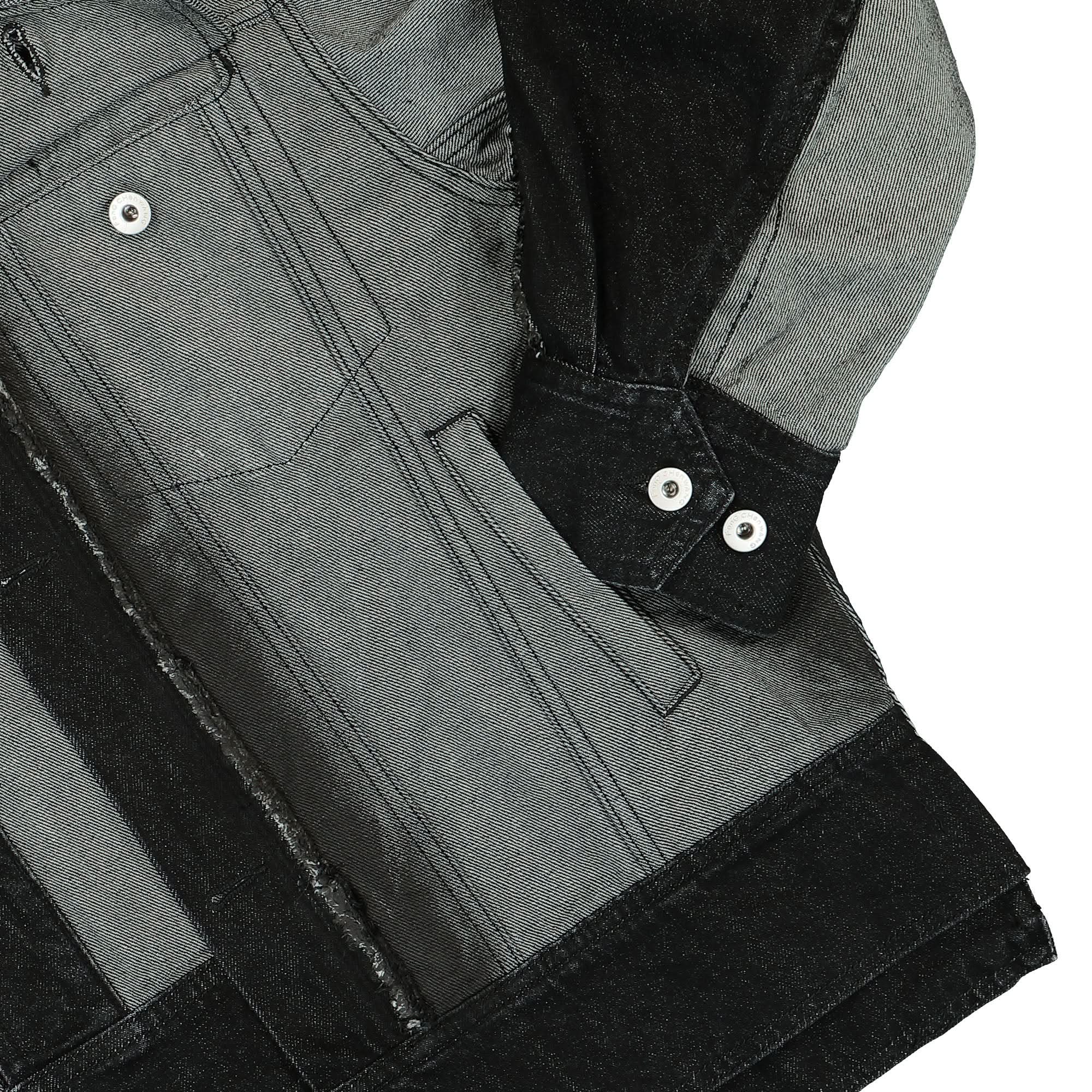 Raw Edge Patchwork Denim Jacket - Image 4