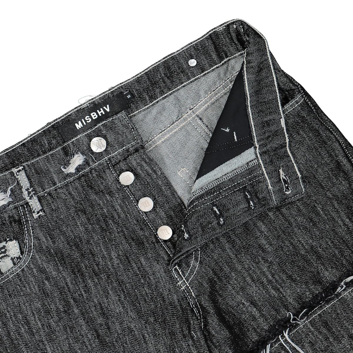 Flared Patchwork Denim Trousers - Image 4