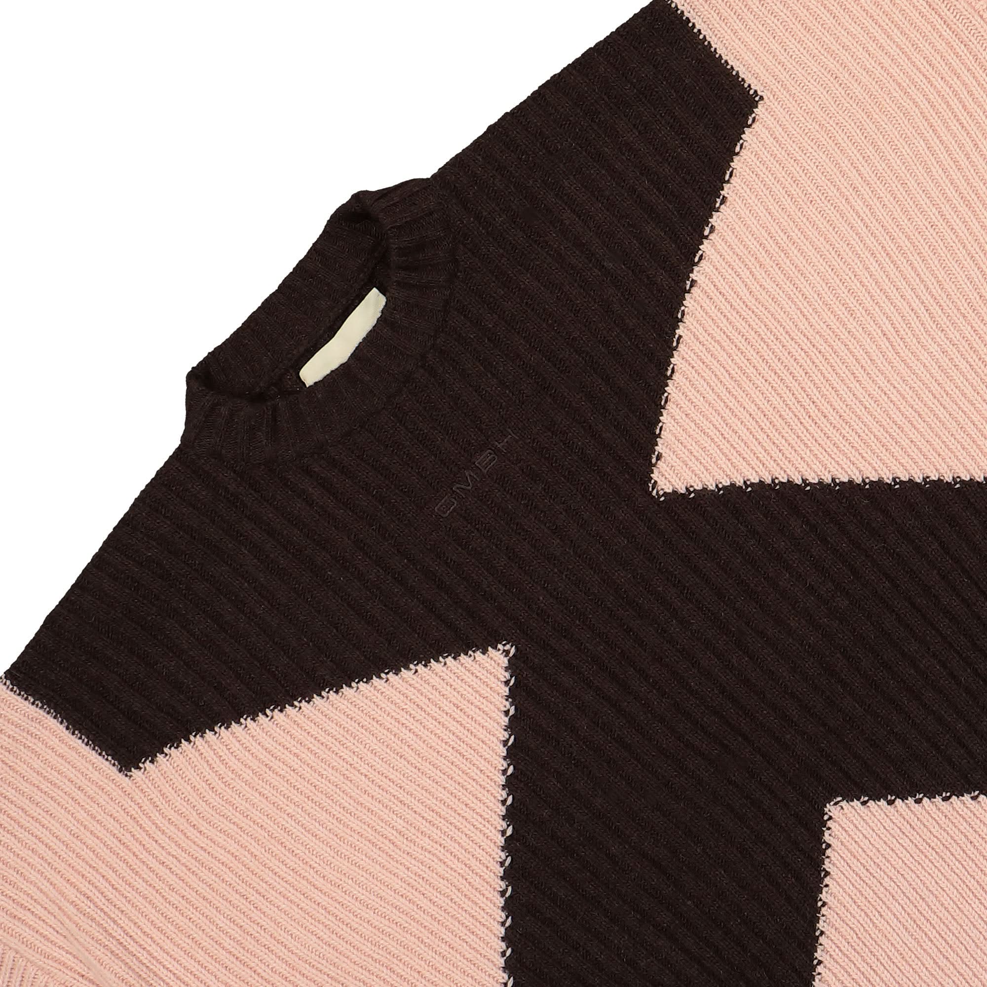 Knitted Unisex Color Blocked Jumper - Image 3