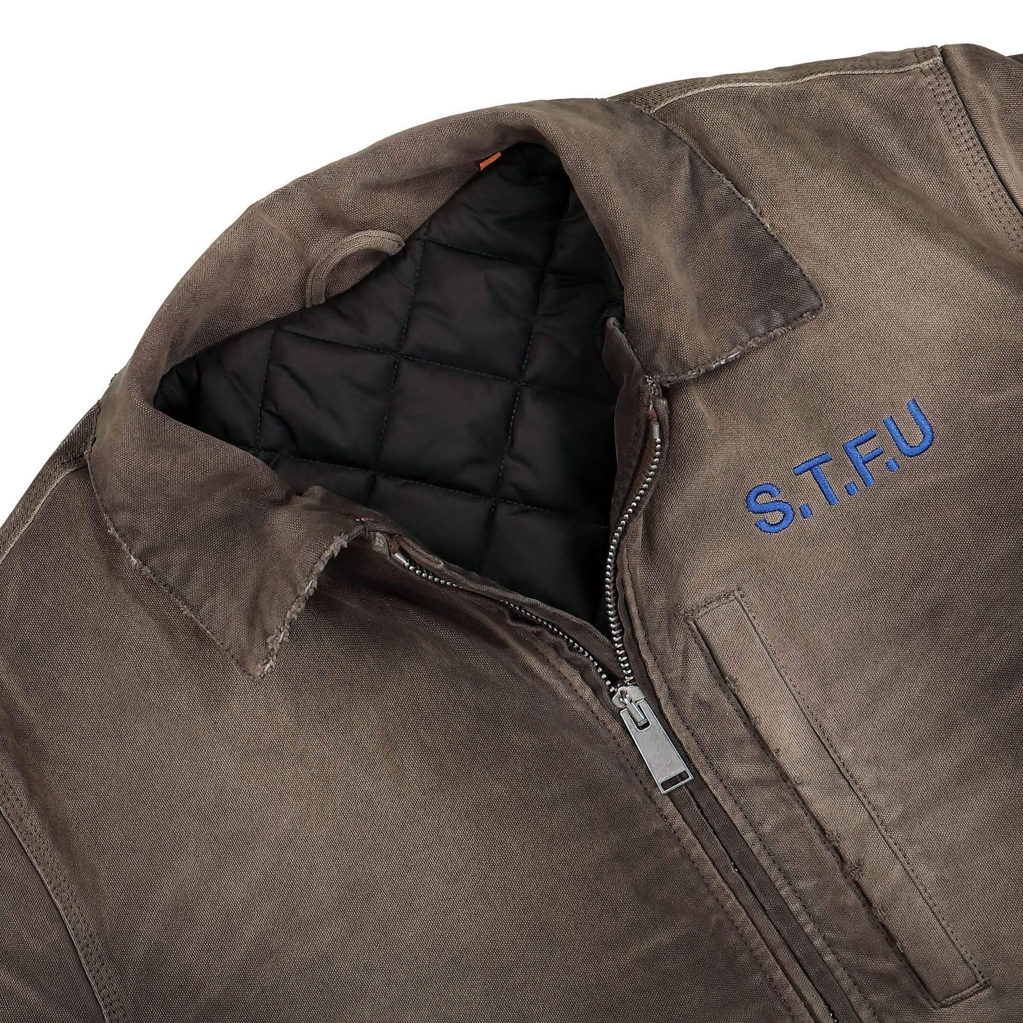 STFU Distressed Canvas Jacket - Image 3