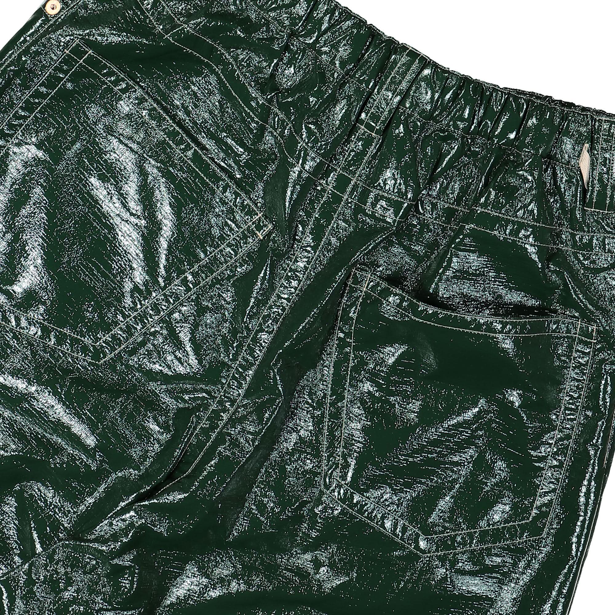Fake Enamel Wide Trousers - Image 5