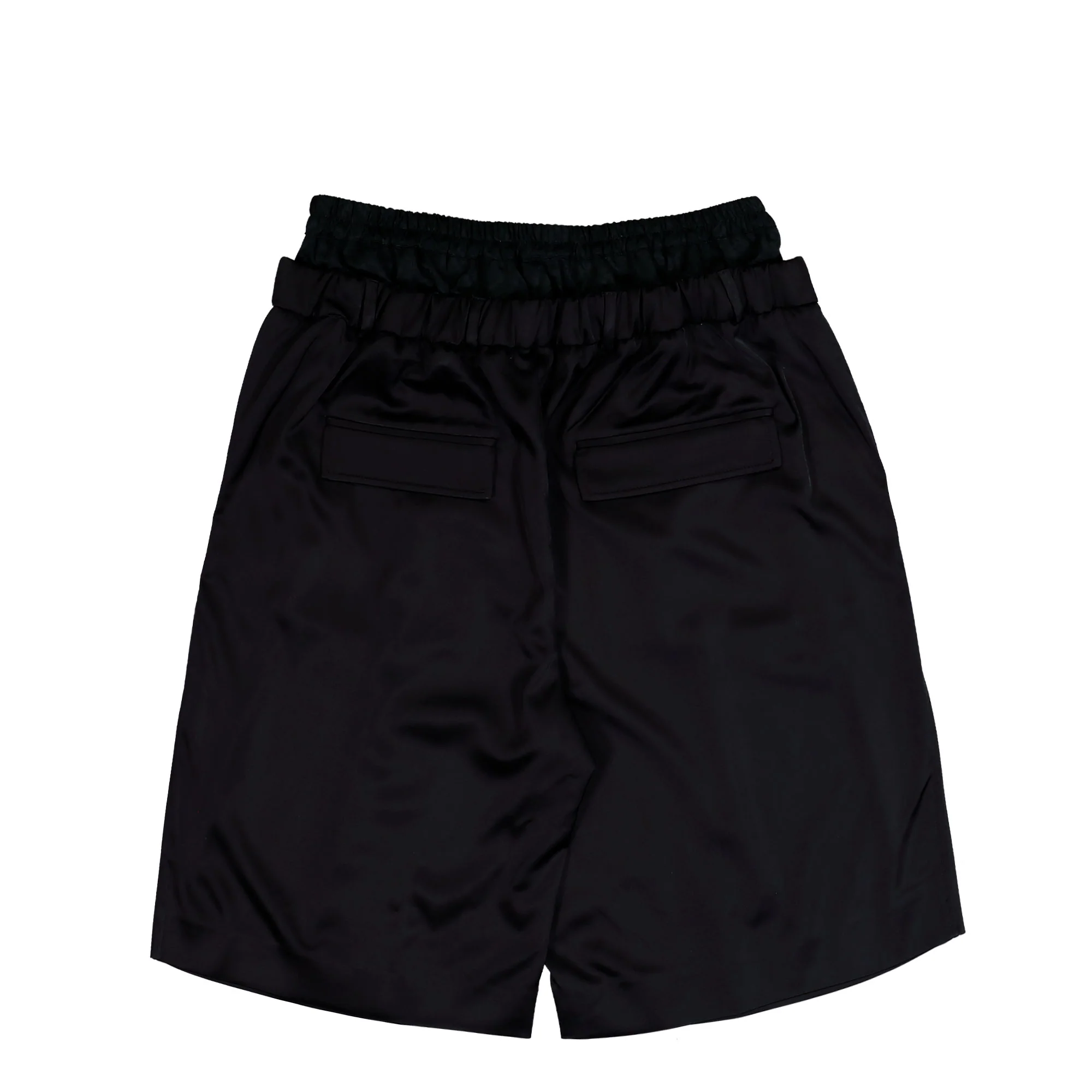 Draped Satin Boxer Waisted Shorts - Image 2