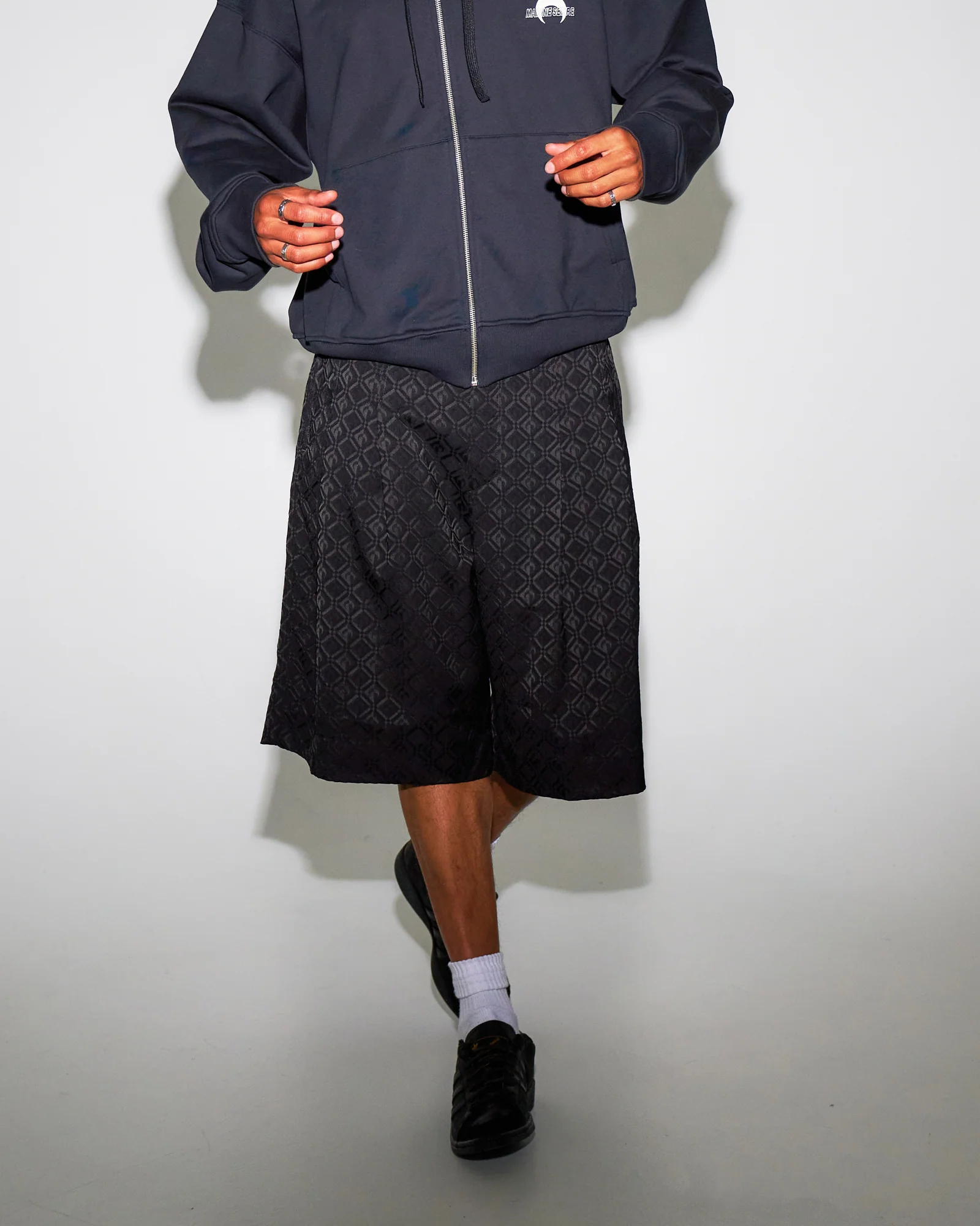 Moon Diamond Jacquard Double Waisted Shorts - Image 2