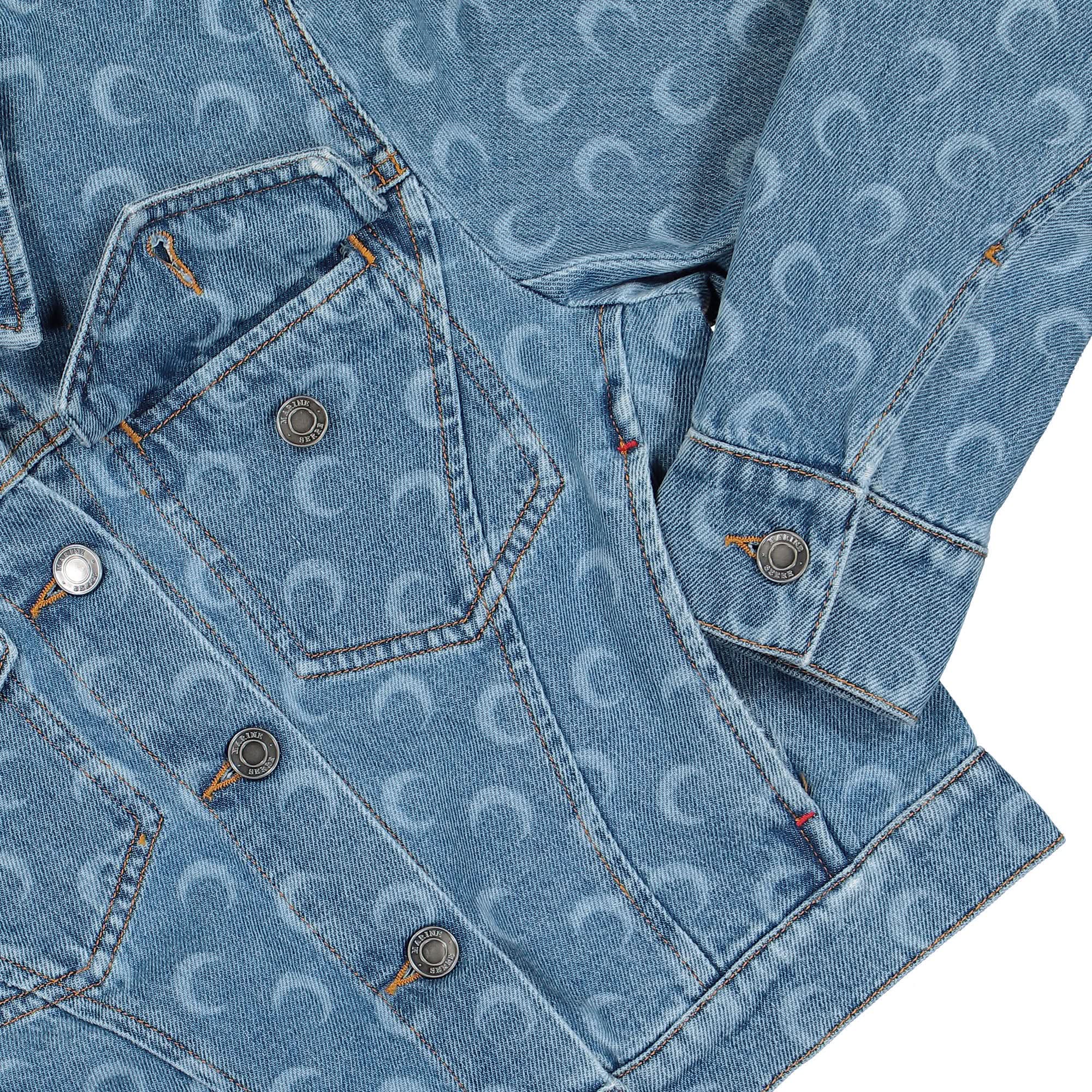 Moon Laser Denim Cropped Jacket - Image 4