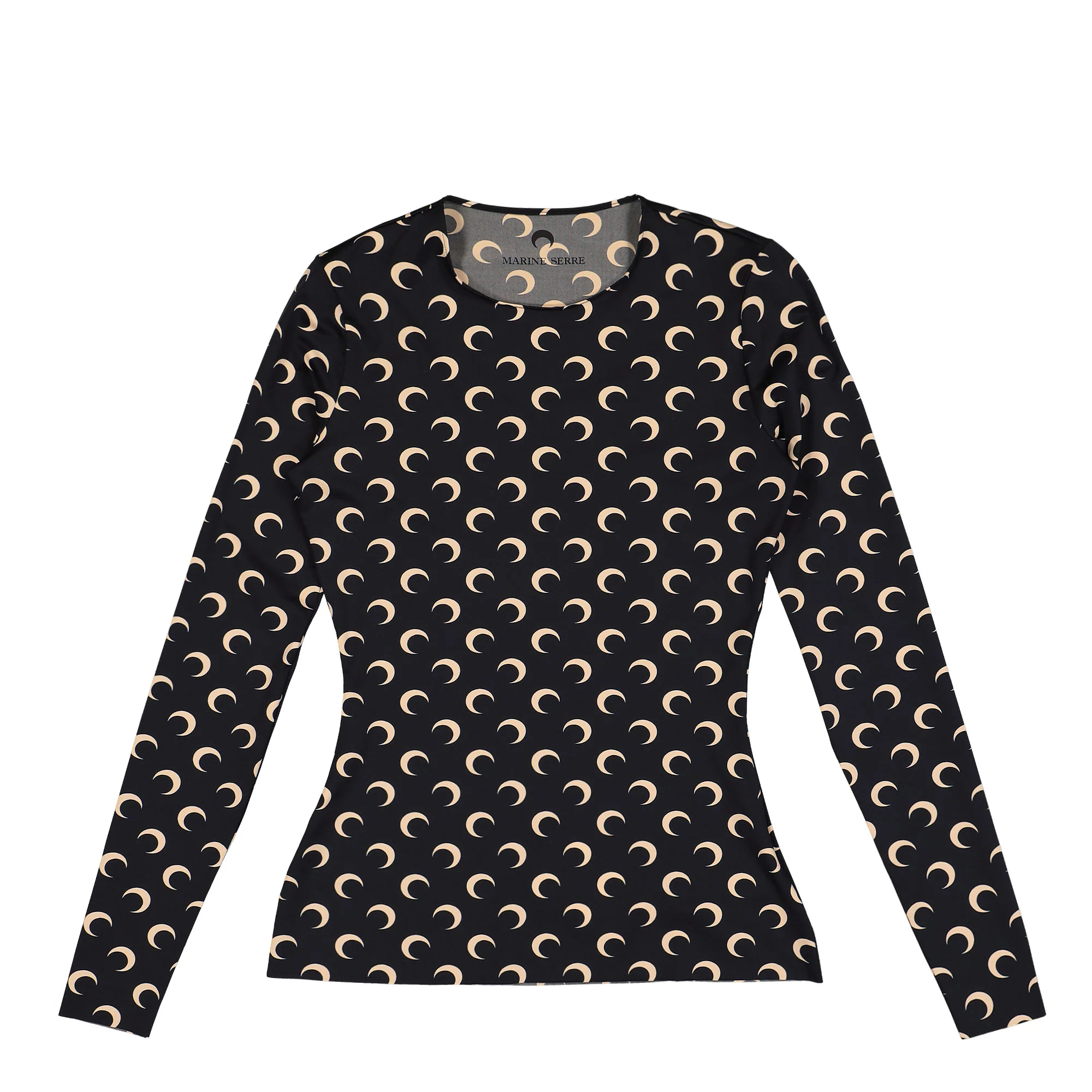 Moon Printed Jersey LS Crewneck Top