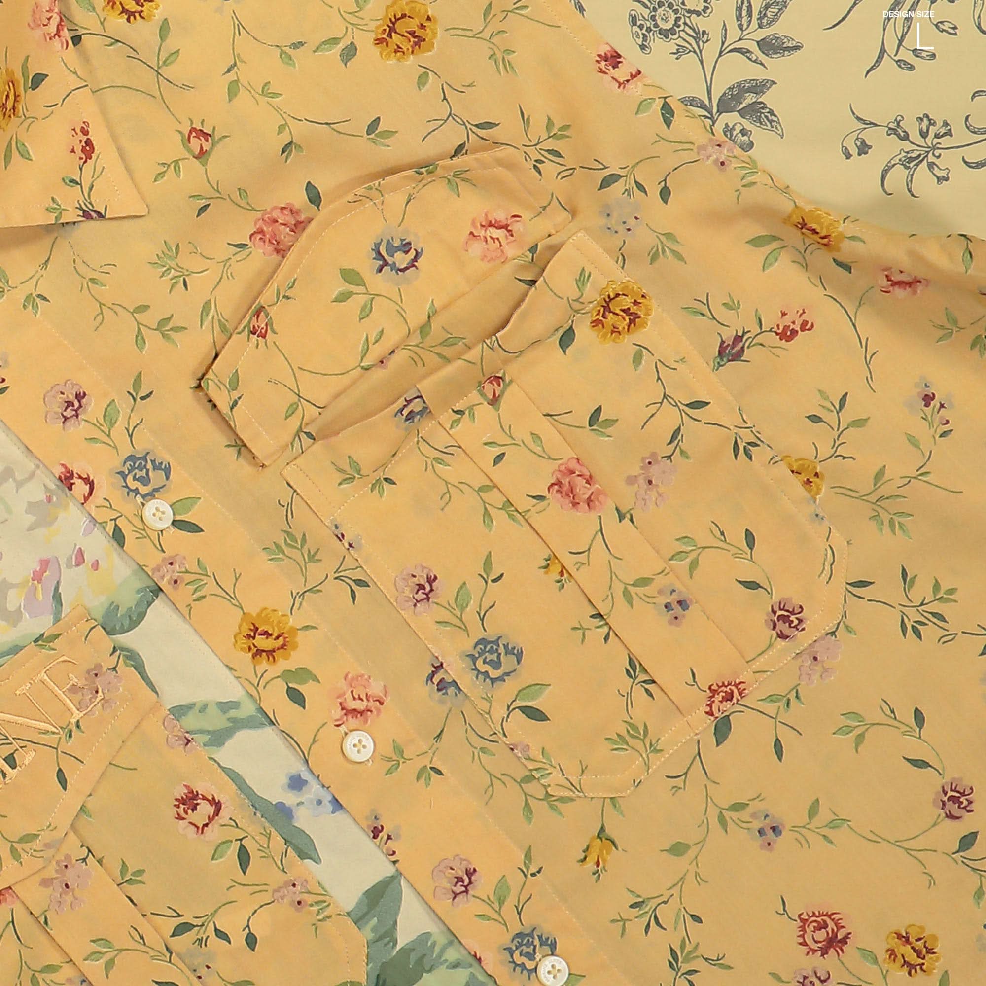 Upcycled Floral Linen Twin Pocket Shirt - Image 8
