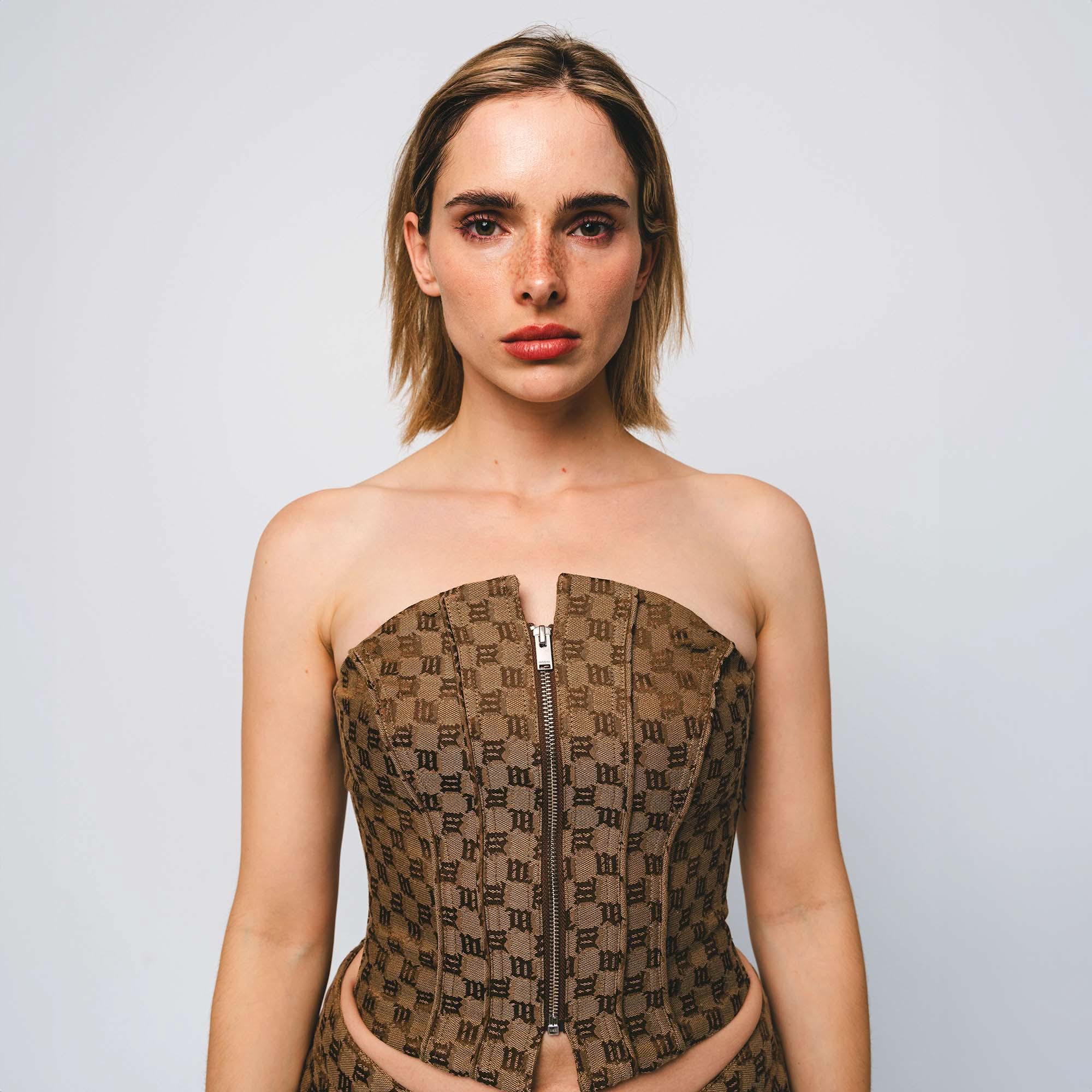 Jacquard Canvas Monogram Corset Top - Image 2