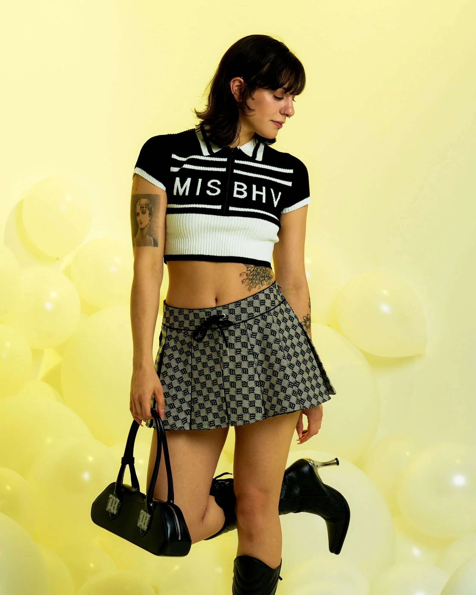 Monogram Jacquard Canvas Mini Skirt - Image 2