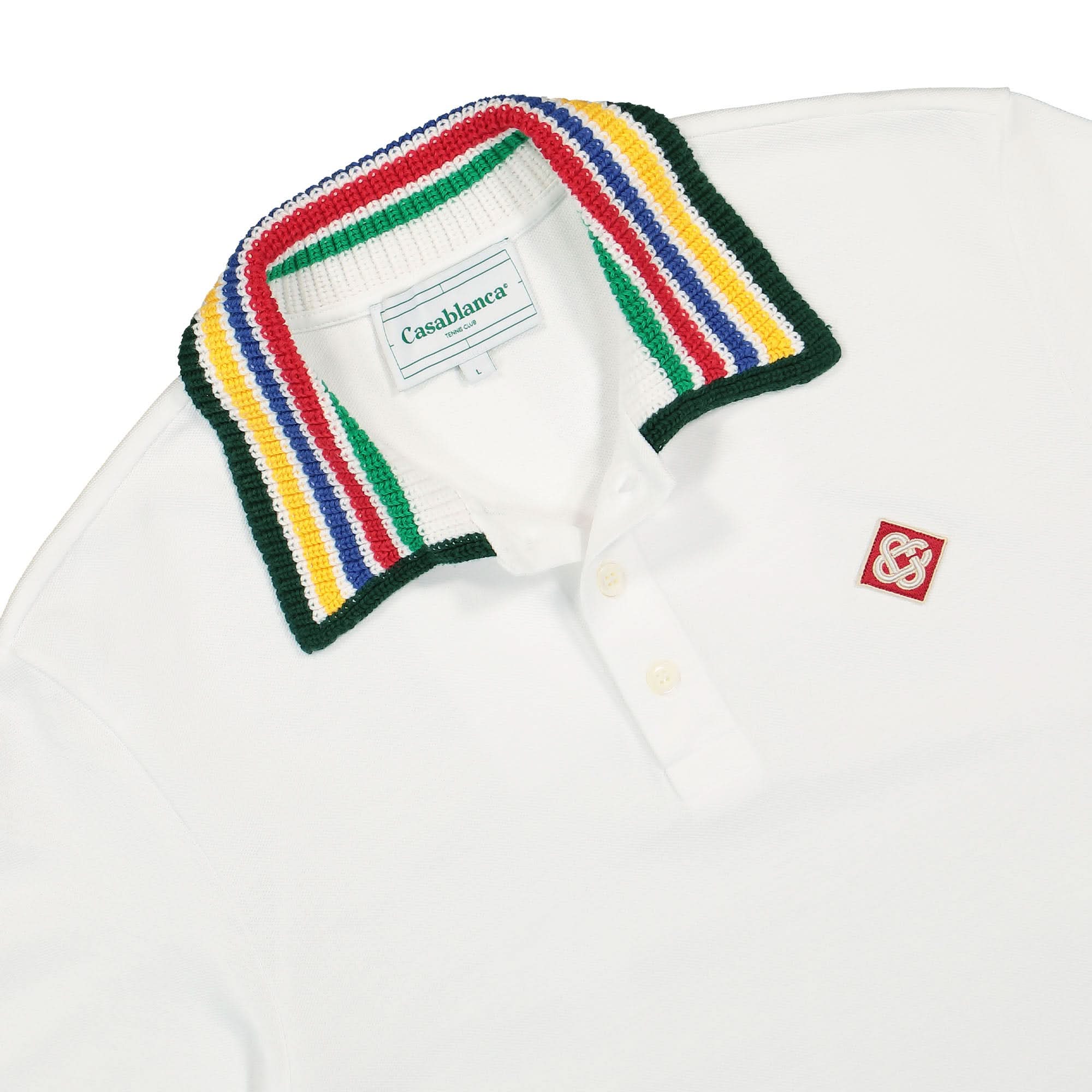 Primary Stripe Knit Collar Classic Polo - Image 3