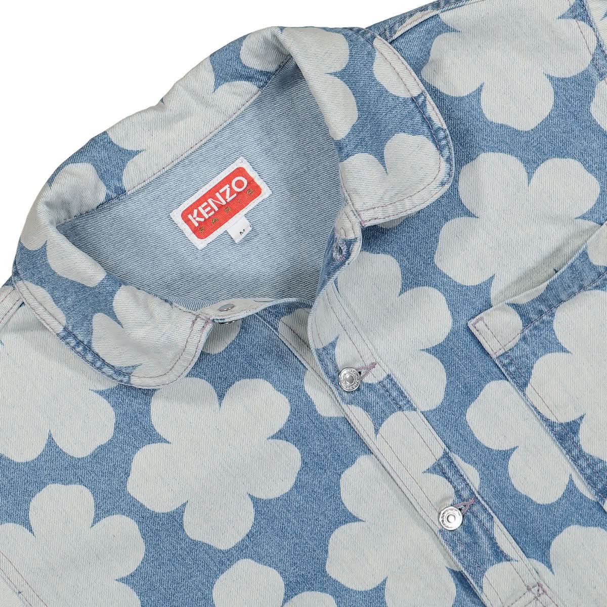 Printed Denim Overshirt - Image 3