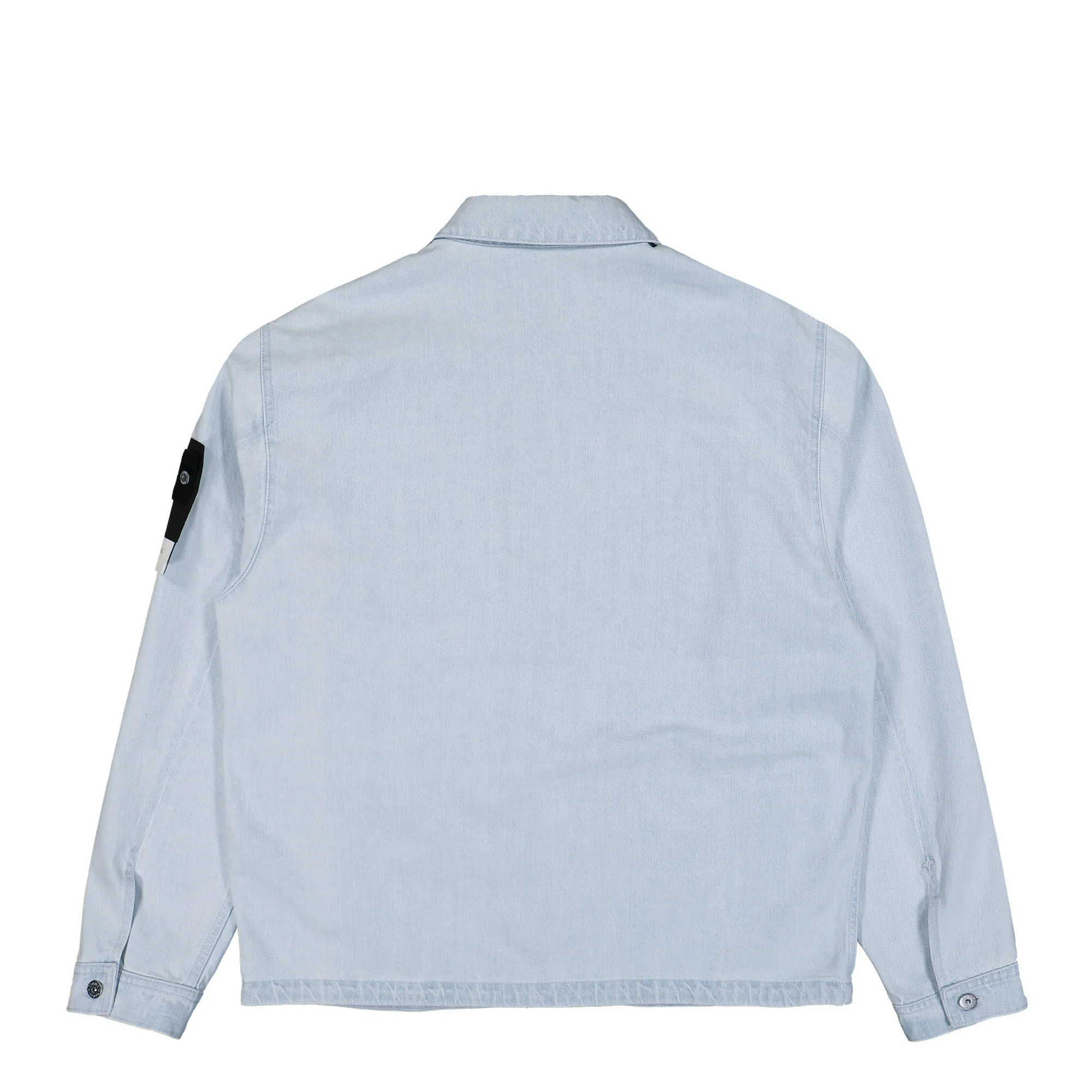 Indigo Denim Ultra Bleached Biker Jacket - Image 2