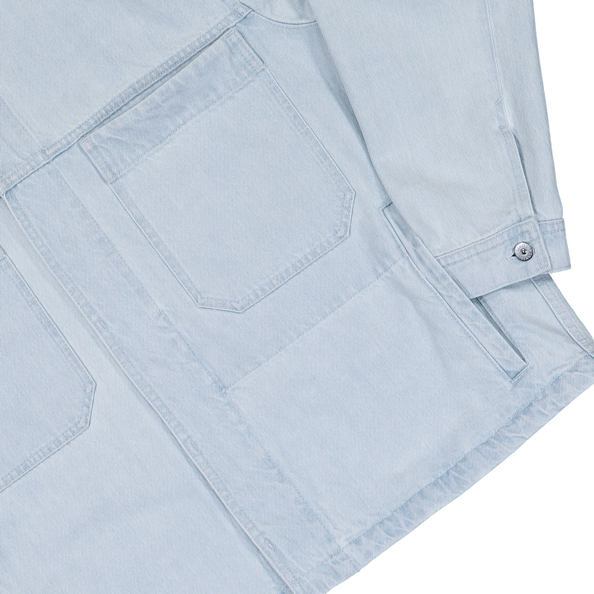 Indigo Denim Ultra Bleached Biker Jacket - Image 4