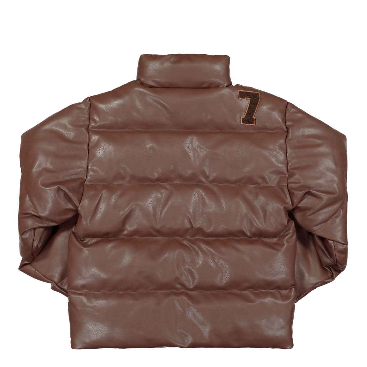 Vegan Leather Campus Puffer Jacket - Image 2