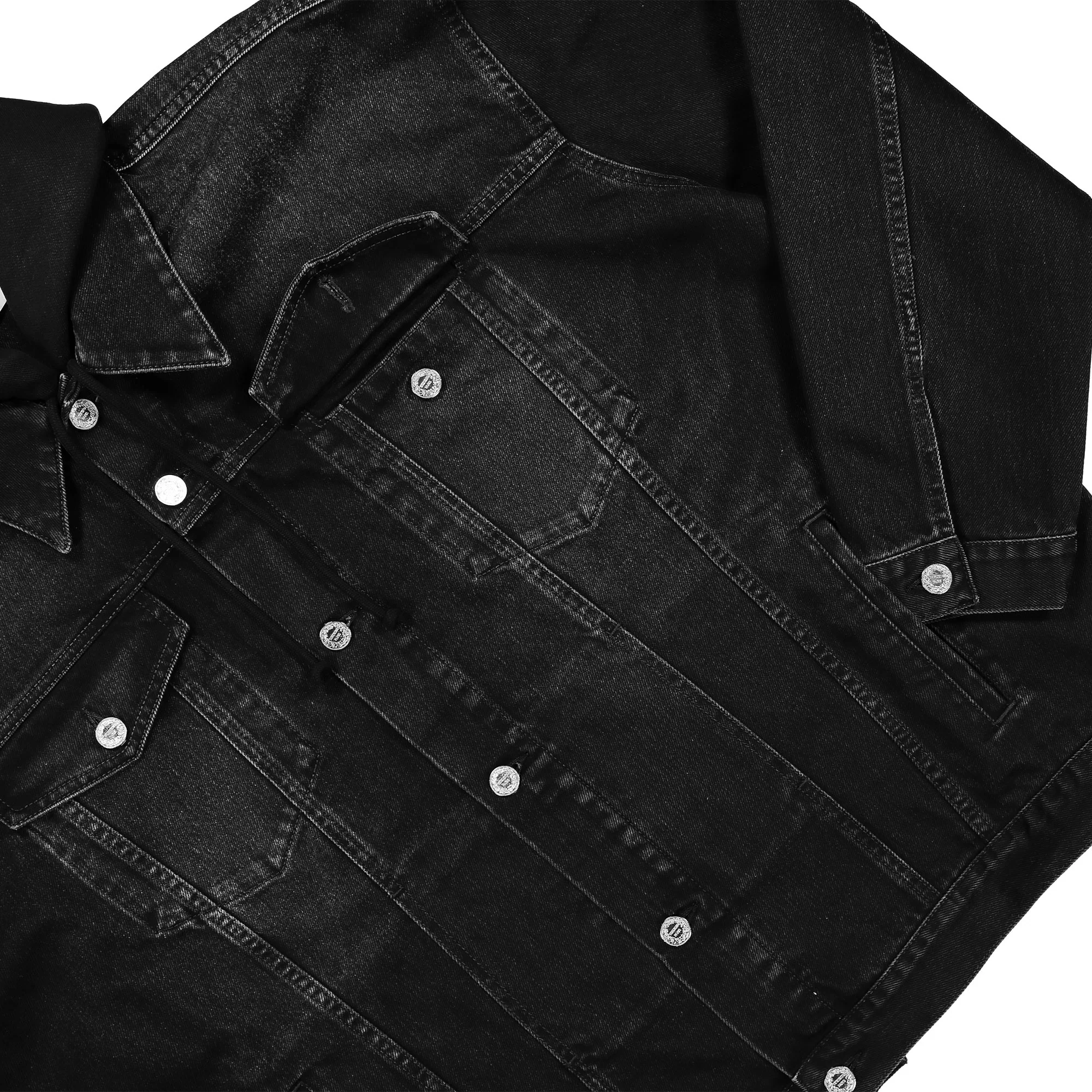 3D Logo Hooded Denim Jacket - Image 5